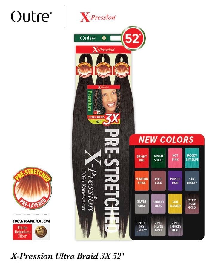 Outre 3X Xpression PreStretched 52 NEFERTITI BEAUTY SUPPLY JAX